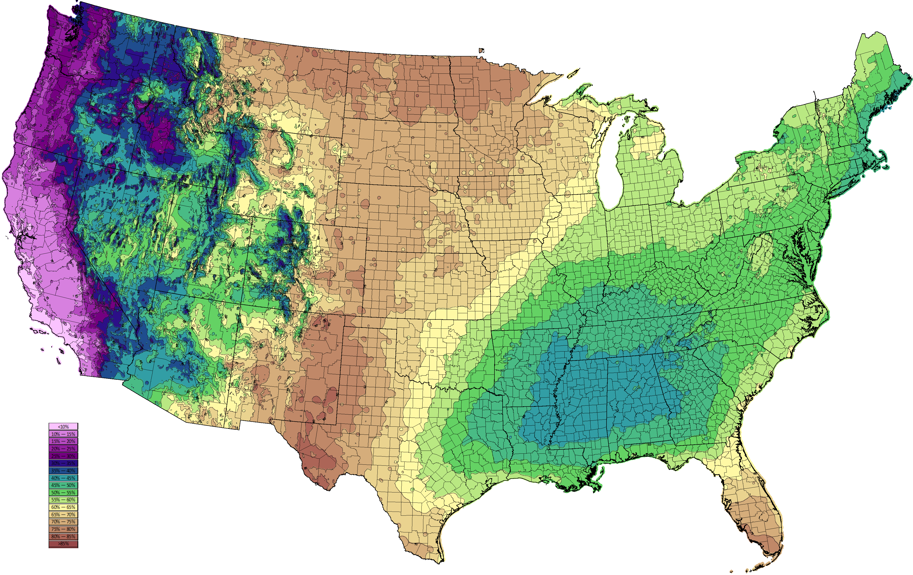 Climate Zones United States Map United States Map